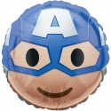 Luftballon Captain America Emoticon, Avengers Folienballon mit Ballongas