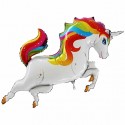 Springendes Einhorn Luftballon ohne Helium, Unicorn