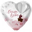 Ewige Liebe, Folienballon zur Hochzeit ohne Helium-Ballongas