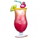 Flamingo Cocktail, Folienballon mit Ballongas