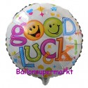 Good Luck Smileys, Luftballon aus Folie mit Helium-Ballongas
