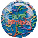 Happy Birthday Celebration Streamers, Folienballon, Jumbo, ohne Helium zum Geburtstag