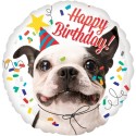 Geburtstags-Luftballon Happy Birthday Hund (ohne Helium)