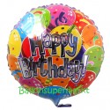 Geburtstags-Luftballon Happy Birthday Lots of Balloons, inklusive Helium