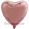 Herzluftballon aus Folie, Rosegold