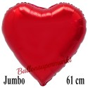 Jumbo Herz Rot, 61 cm (ungefüllt)