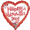 Happy Valentine's Day, Herzluftballon, Rot inklusive Helium