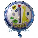 I am 1 today, 1. Geburtstag Luftballon mit Helium-Ballongas