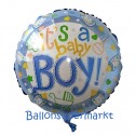 Luftballon zu Geburt, Taufe, Babyparty,  It's a Baby Boy, Ballon mit Ballongas Helium