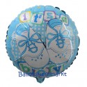 Luftballon zu Geburt, Taufe, Babyparty,  It's a Boy Babyschühchen, Ballon mit Ballongas Helium