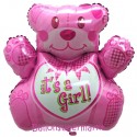 Luftballon aus Folie, It's a Girl Bär, Es ist ein Mädchen, ohne Helium