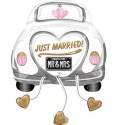 Auto, Just Married, Folienballon ohne Helium-Ballongas
