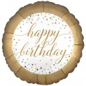 Geburtstags-Luftballon Happy Birthday Pastel Confetti, ohne Helium