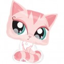 Luftballon Pink Cat, Katze, Littlest Pet Shop, Folienballon ohne Ballongas