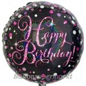 Geburtstags-Luftballon Pink Celebration Birthday, inklusive Helium