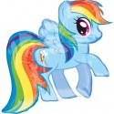 Luftballon My Little Pony, Rainbow Dash, Folienballon ohne Ballongas