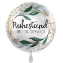 Ruhestand Herzlichen Glückwunsch, Luftballon aus Folie ohne Helium-Ballongas