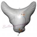 Hochzeitstaube Folienballon zur Hochzeit, ohne Helium-Ballongas