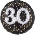 Sparkling Birthday Jumbo 3D zum 30. Geburtstag, Jumbo-Folienballon, ohne Helium