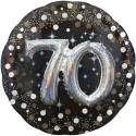 Sparkling Birthday Jumbo 3D zum 70. Geburtstag, Jumbo-Folienballon mit Ballongas