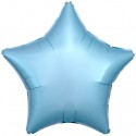 Sternballon, Luftballon Folie, Deko-Sternform, Hellblau, ohne Helium