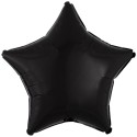 Sternballon, Luftballon Folie, Deko-Sternform, Schwarz, ohne Helium