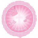 Ballon zur Taufe, Christening Booties, rosa, Luftballon aus Folie, mit Helium