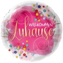 Willkommen Zuhause Luftballon aus Folie ohne Helium-Ballongas