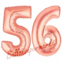 Luftballons aus Folie Zahl 56 Rosegold, 100 cm mit Helium zum 56. Geburtstag