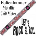 Folienbanner 50er Jahre Party, Let's Rock & Roll