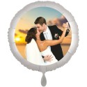 Fotoballon Brautpaar, 2-seitig, personalisiert, mit Namen der Brautleute und Datum des Hochzeitstages. Ohne Helium