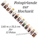 Glitzernde Fotogirlande zur Hochzeit, Hochzeitsdekoration 3,65 m für 13 Bilder