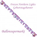 Frozen Northern Lights Geburtstagsgirlande Happy Birthday  zum Kindergeburtstag