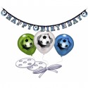 Deko-Set Fußball, Happy Birthday, Geburtstagsgirlande und Luftballons