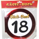 Geburtstags-Gästebuch Verkehrsschild 18 zum 18. Geburtstag 