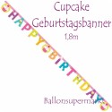 Candy Bar Geburtstagsbanner, Happy Birthday Cupcakes, Partydekoration Geburtstagsparty Candy Shop