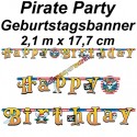 Pirate Party Geburtstagsgirlande Happy Birthday zum Piraten Kindergeburtstag