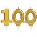 Zahlenkerzen Sparkling Celebration 100, Kerzen zum 100. Geburtstag und Jubiläum