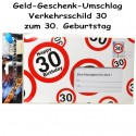 Großer Geld-Geschenk-Umschlag zum 30. Geburtstag