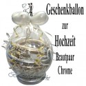 Geschenkballon zur Hochzeit - Brautpaar Chrome