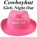Girls Night Out Cowboyhut Pink zu Hen Party, Junggesellinnenabschied
