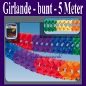 Bunte Girlande, 5 Meter