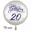 Happy Birthday Konfetti, großer Luftballon zum 20. Geburtstag