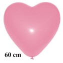 Riesen-Herzluftballon Rosa 1 Stück, 60 cm Ø, Heliumqualität