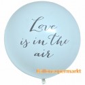 Großer Rund-Luftballon, 1 Meter Ø, Weiß, Love is in the Air