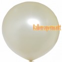 Großer Rund-Luftballon, 1 Meter Ø, Creme, Metallic