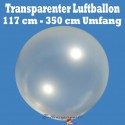 Großer transparenter Luftballon 120 cm Ø / Umfang 350cm / 48" 