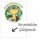 Grußkarte zur Geburt und Taufe, Kelch, Herzlichen Glückwunsch zur Taufe: Ballongrüße