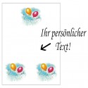 Grußkarte zum Geburtstag, Ballons