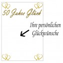 Grußkarte zur Goldenen Hochzeit, 50 Jahre Glück: Ballongrüße